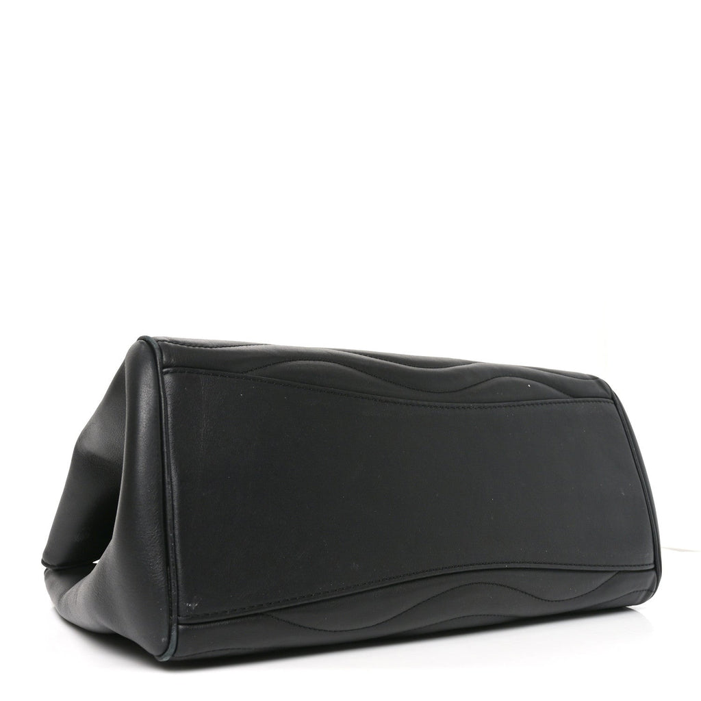 Calfskin New Wave Chain Tote Black