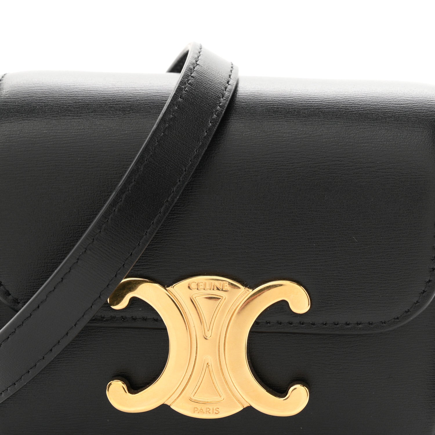 Shiny Calfskin Mini Claude Black