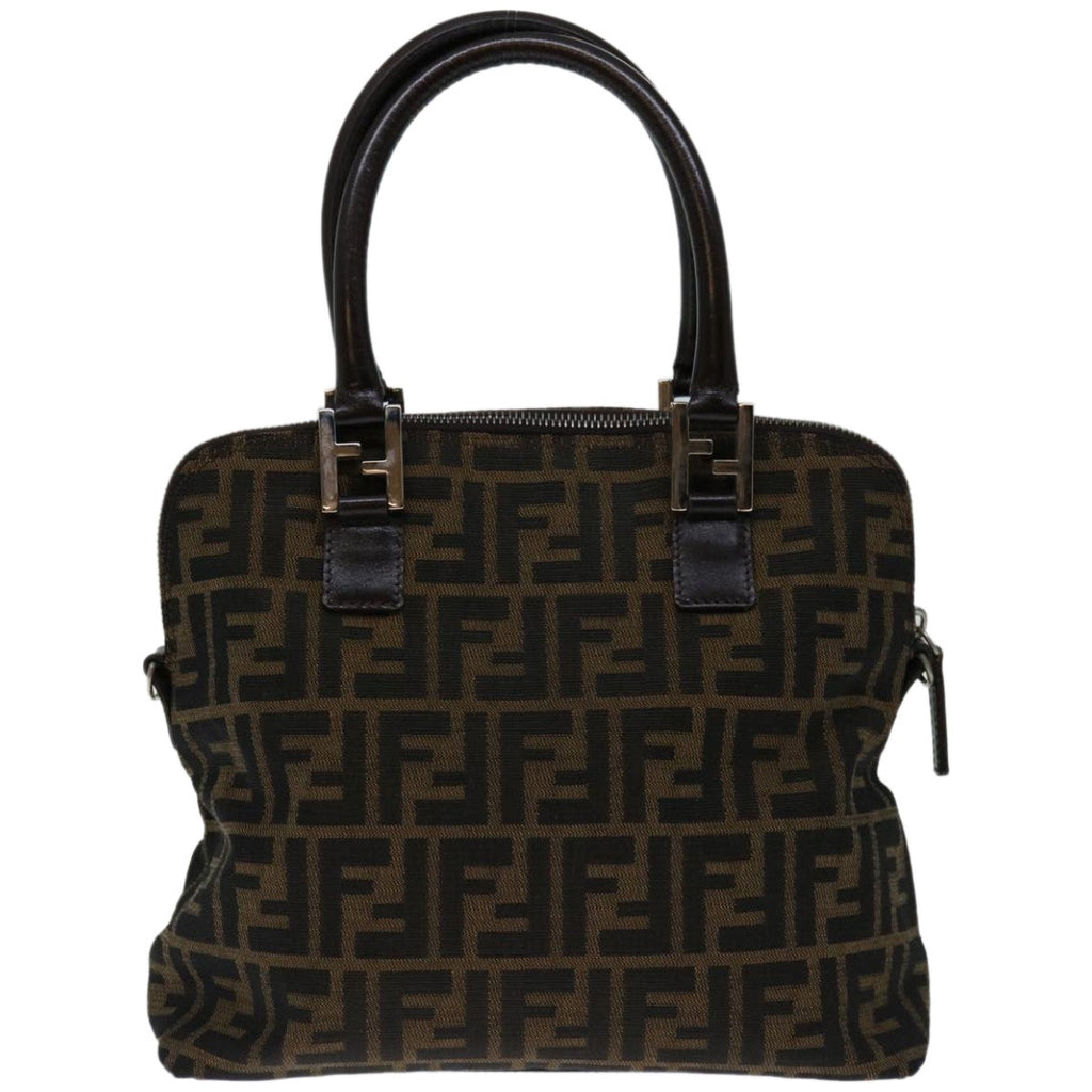 Fendi Zucca Brown Canvas Handbag (Authentic  )