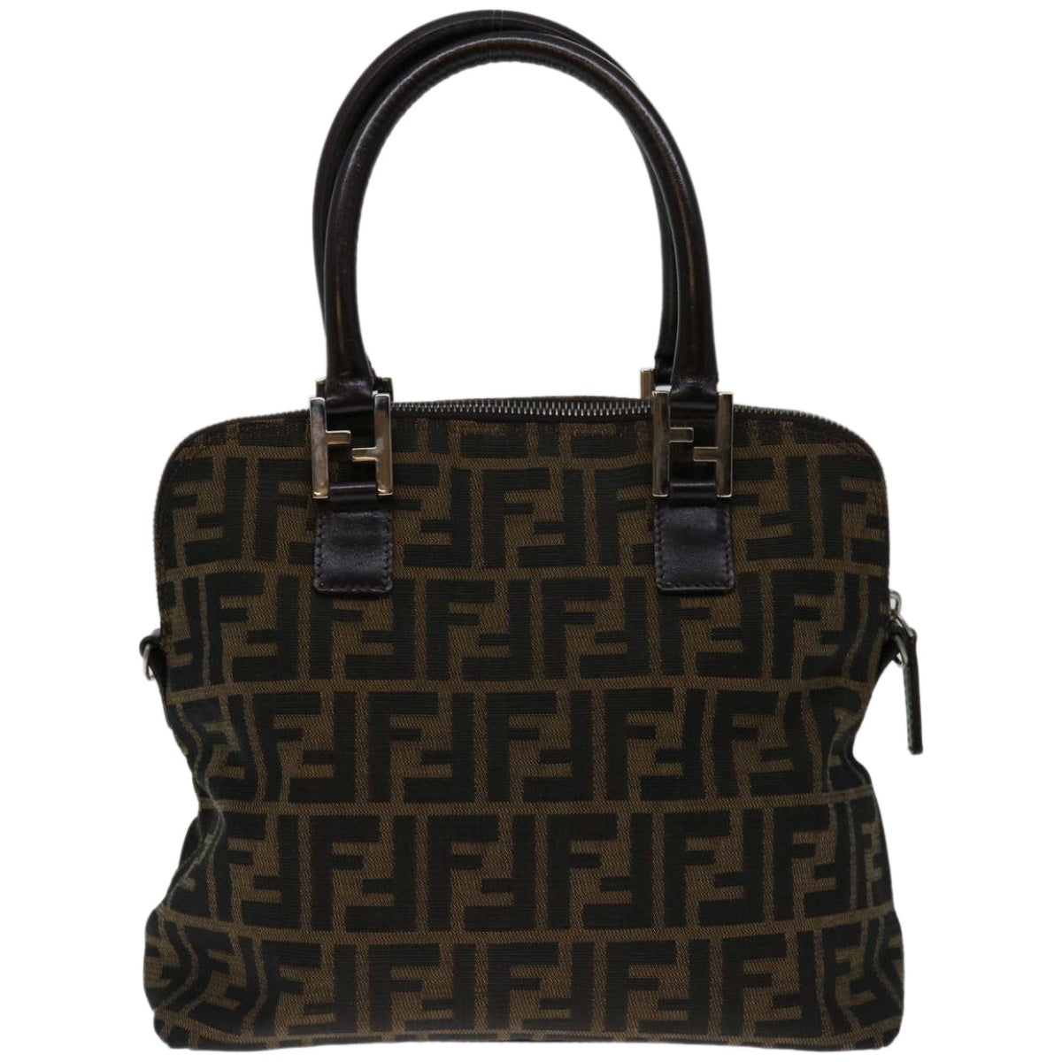 Fendi Zucca Brown Canvas Handbag (Authentic  )