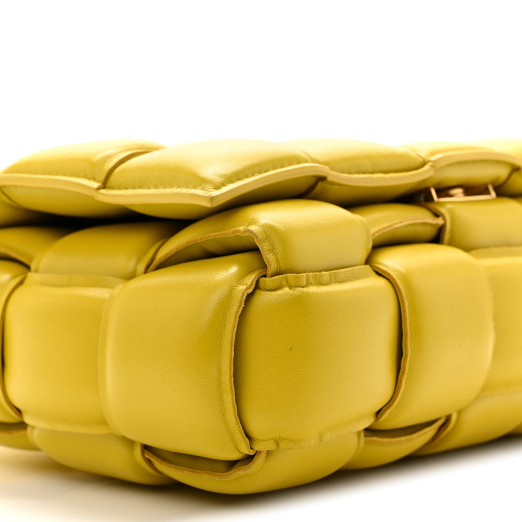 Nappa Maxi Intreccio Padded Cassette Crossbody Bag Buttercup