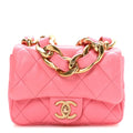 Lambskin Quilted Mini Funky Town Flap Pink