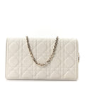 Lambskin Cannage Lady Dior Pouch Latte