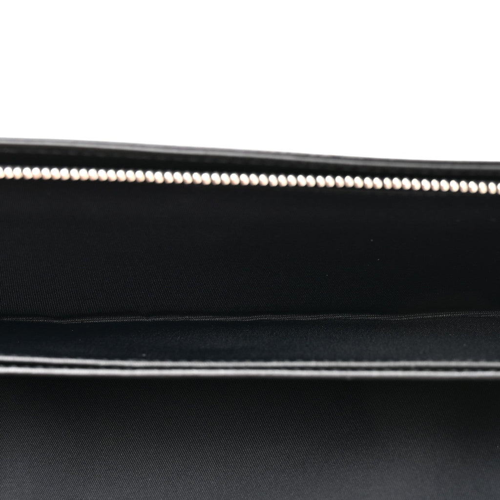 Patent Lambskin Cannage Lady Dior Rendezvous Wallet On Chain Black