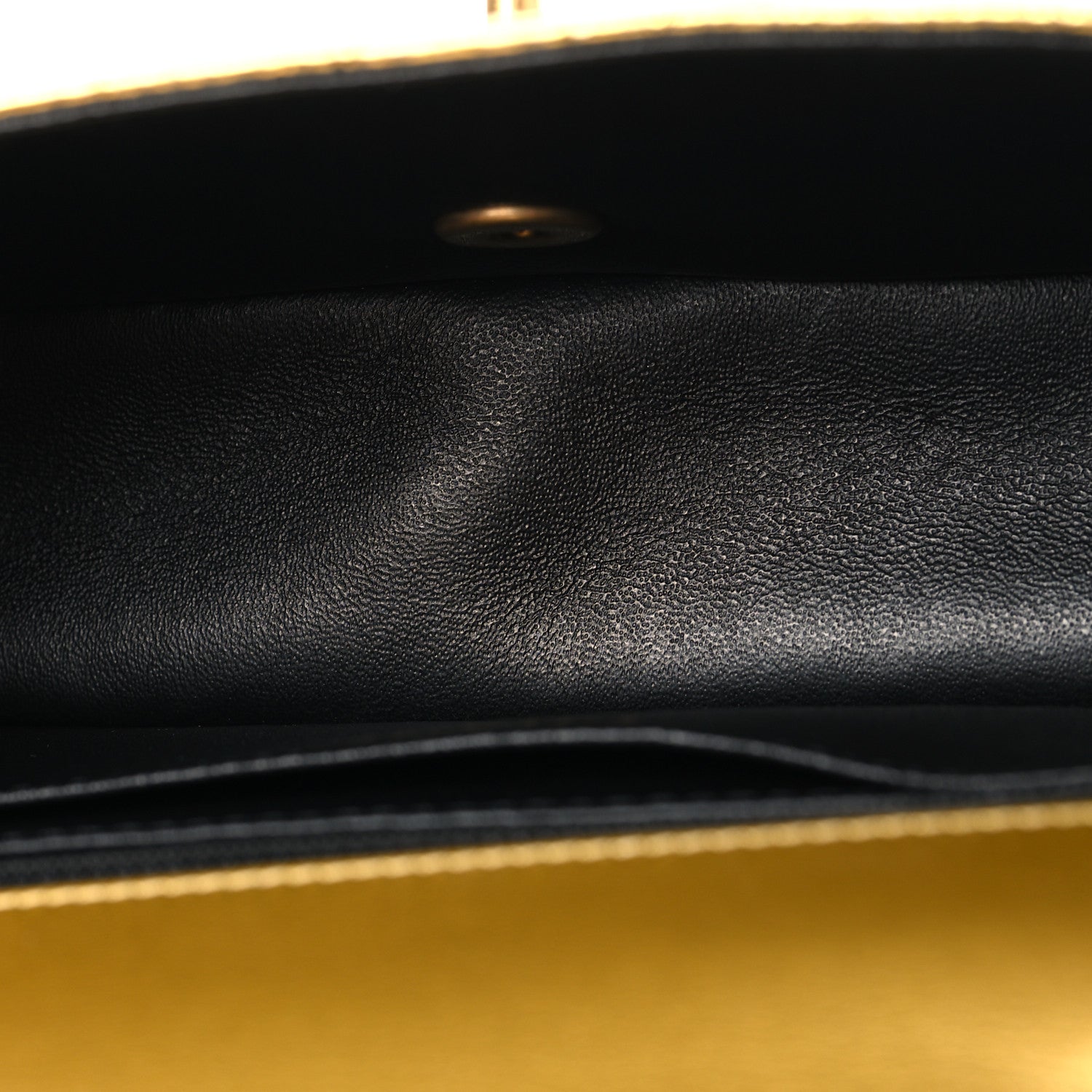 Metallic Calfskin Crocodile Embossed Cocodile Rectangular Mini Flap Gold