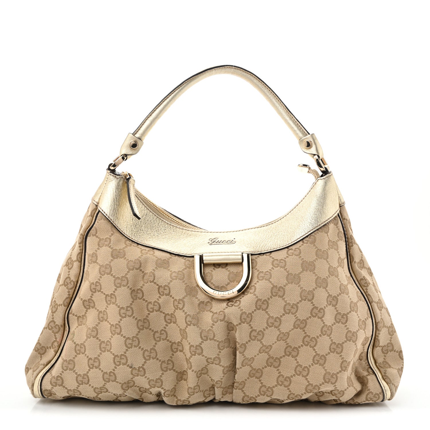 Monogram Large D Gold Hobo Gold