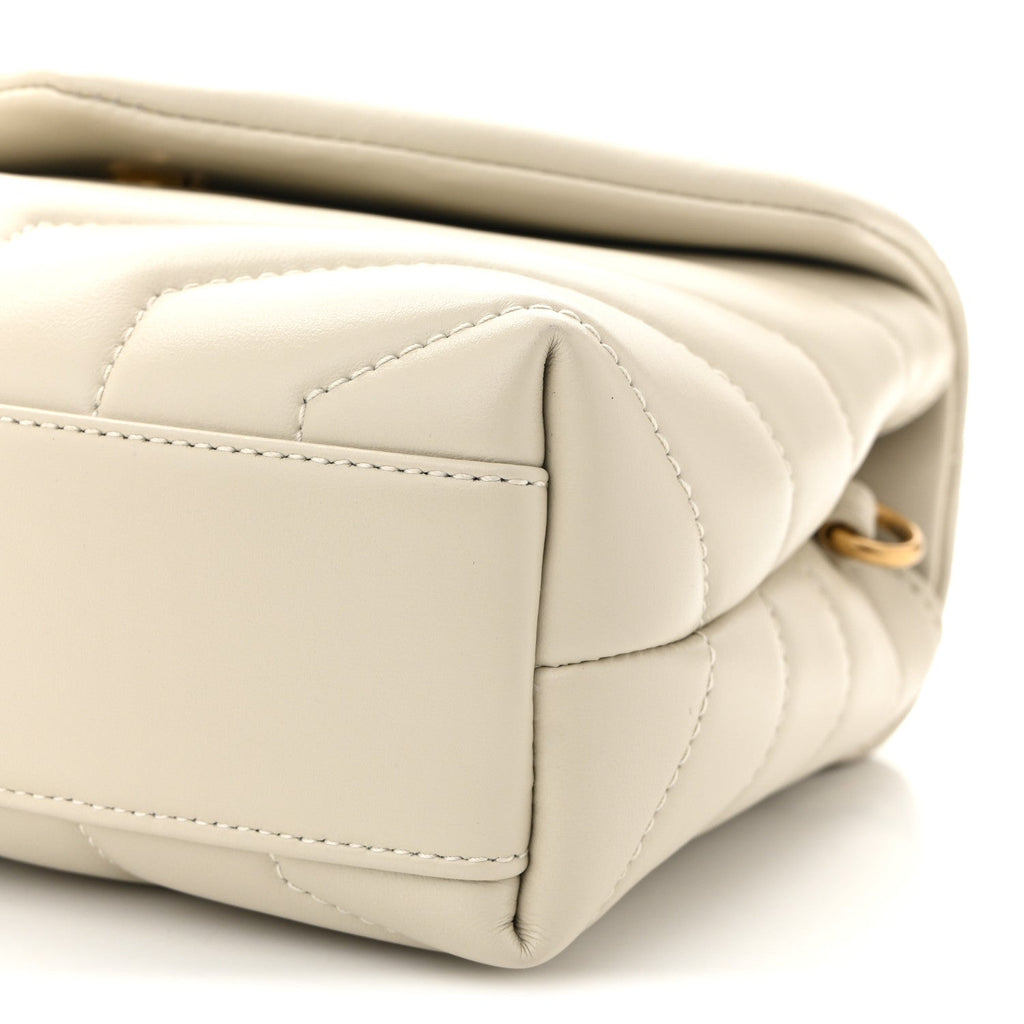 Calfskin Y Quilted Monogram Toy Loulou Crossbody Bag Crema Soft