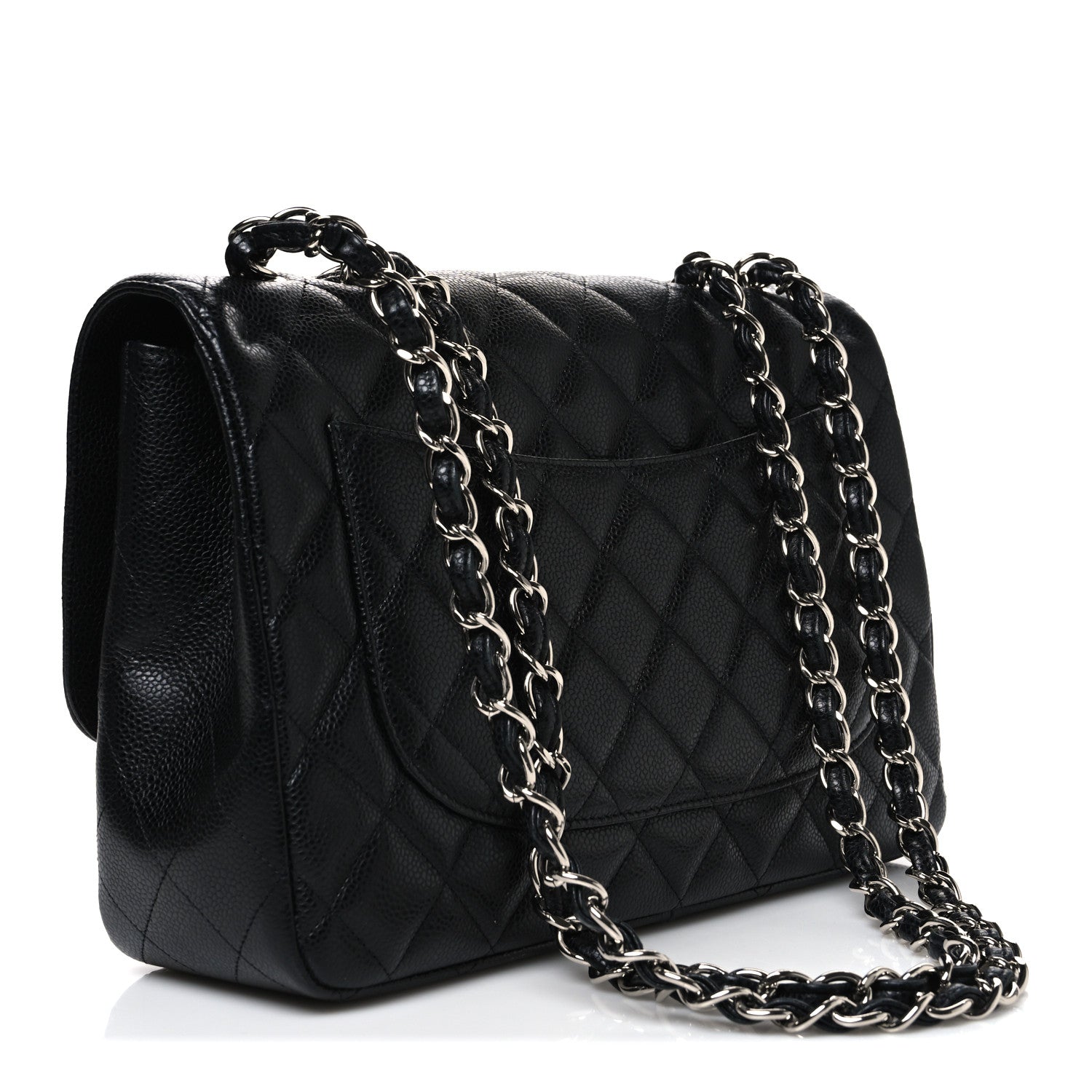 Caviar Quilted Jumbo Single Flap Black