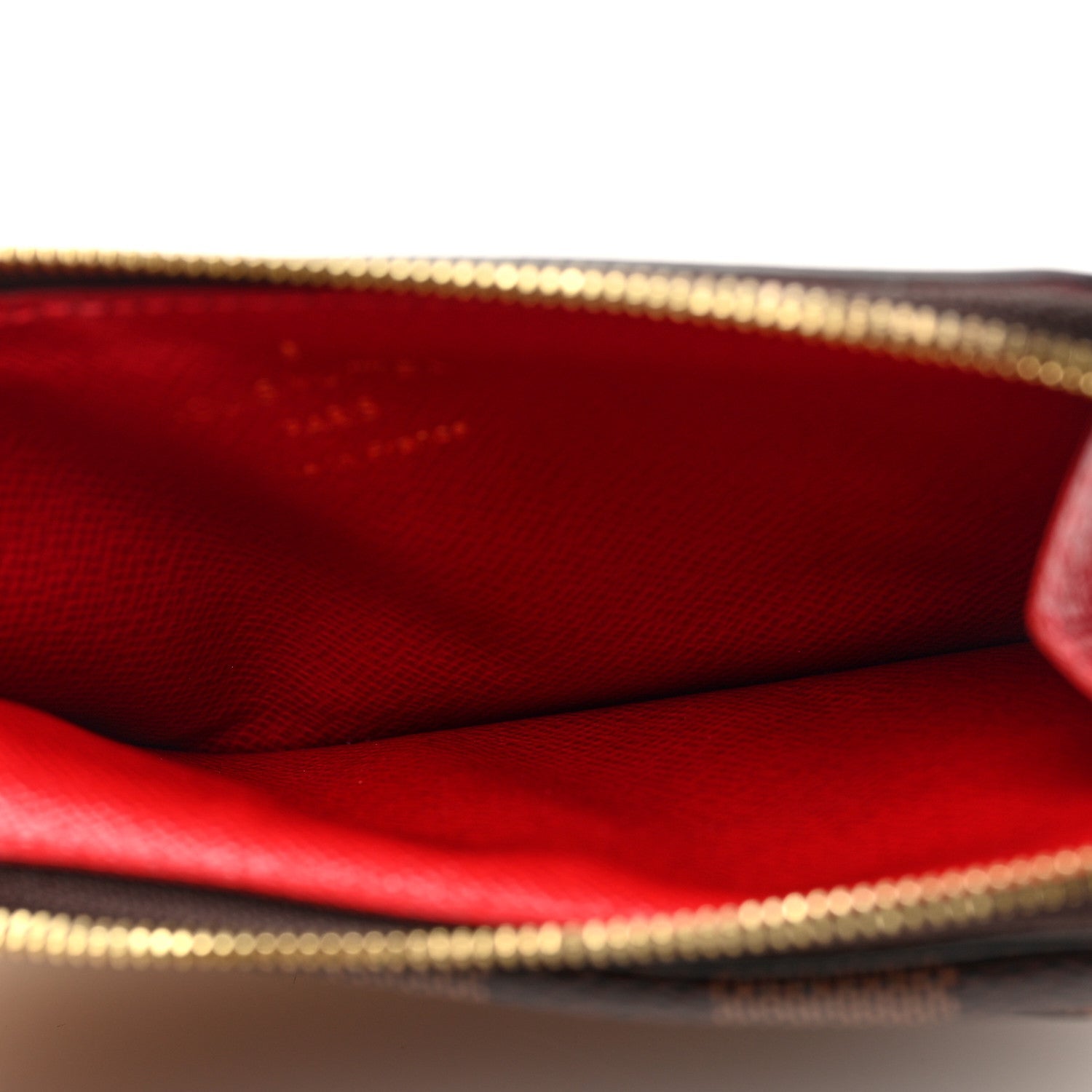 Damier Ebene Recto Verso Card Holder Red