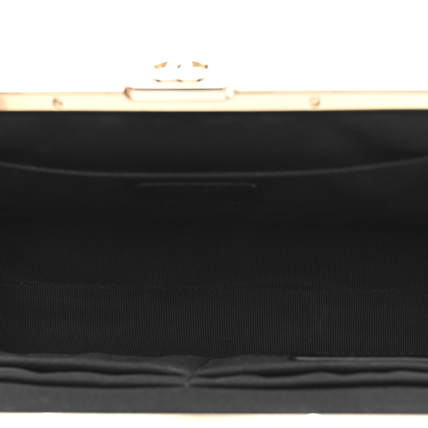 Tweed Quilted Kiss Lock Clutch Black