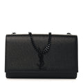 Grain De Poudre Medium Classic Monogram Monochrome Kate Satchel Black
