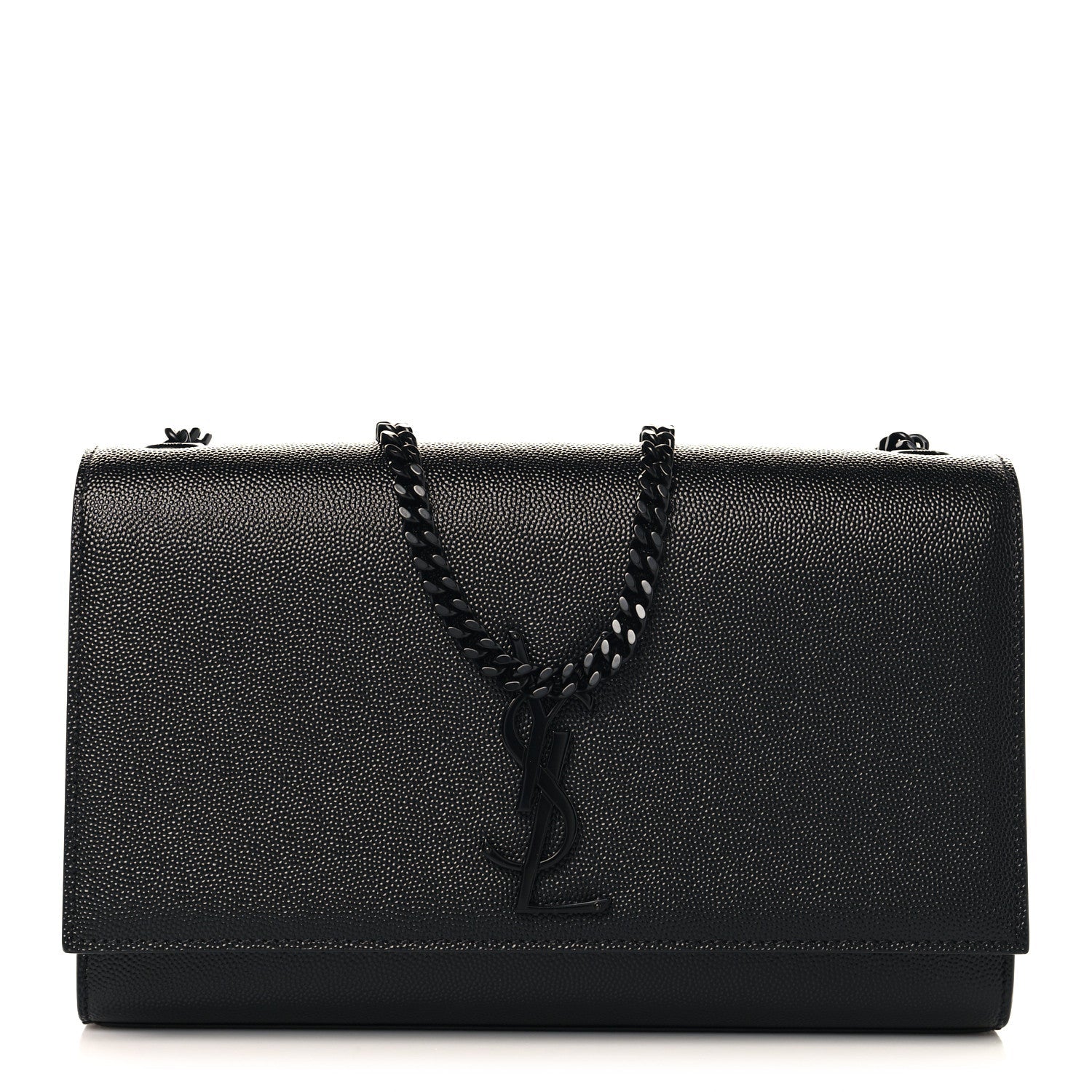Grain De Poudre Medium Classic Monogram Monochrome Kate Satchel Black