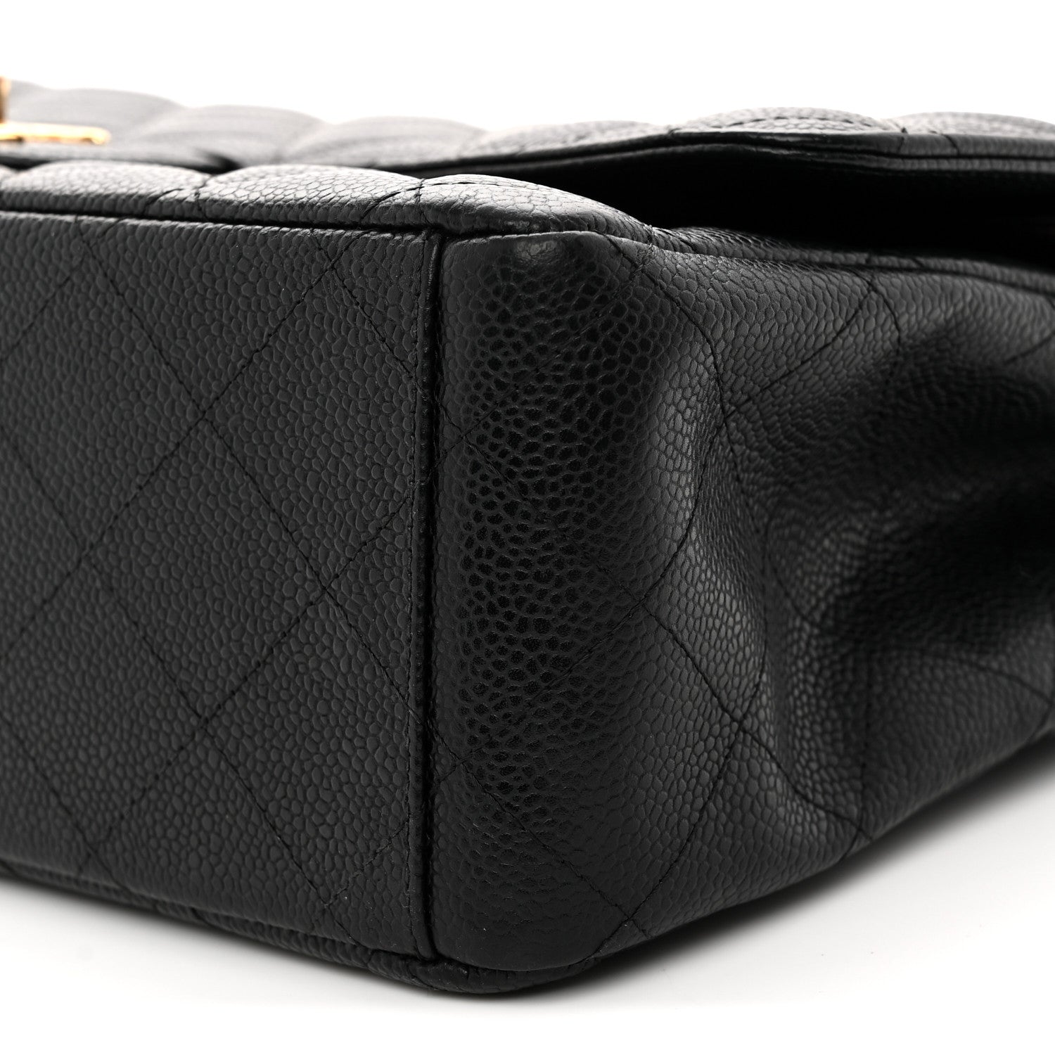 Caviar Quilted Maxi Double Flap Black