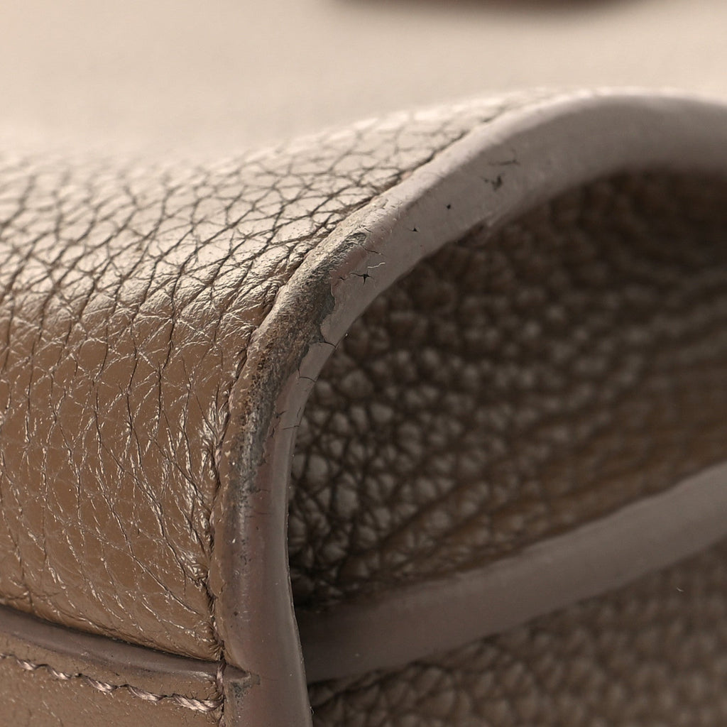Grained Calfskin Baby Sac De Jour Souple Taupe