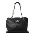 Calfskin Stitched XL Weekender Black