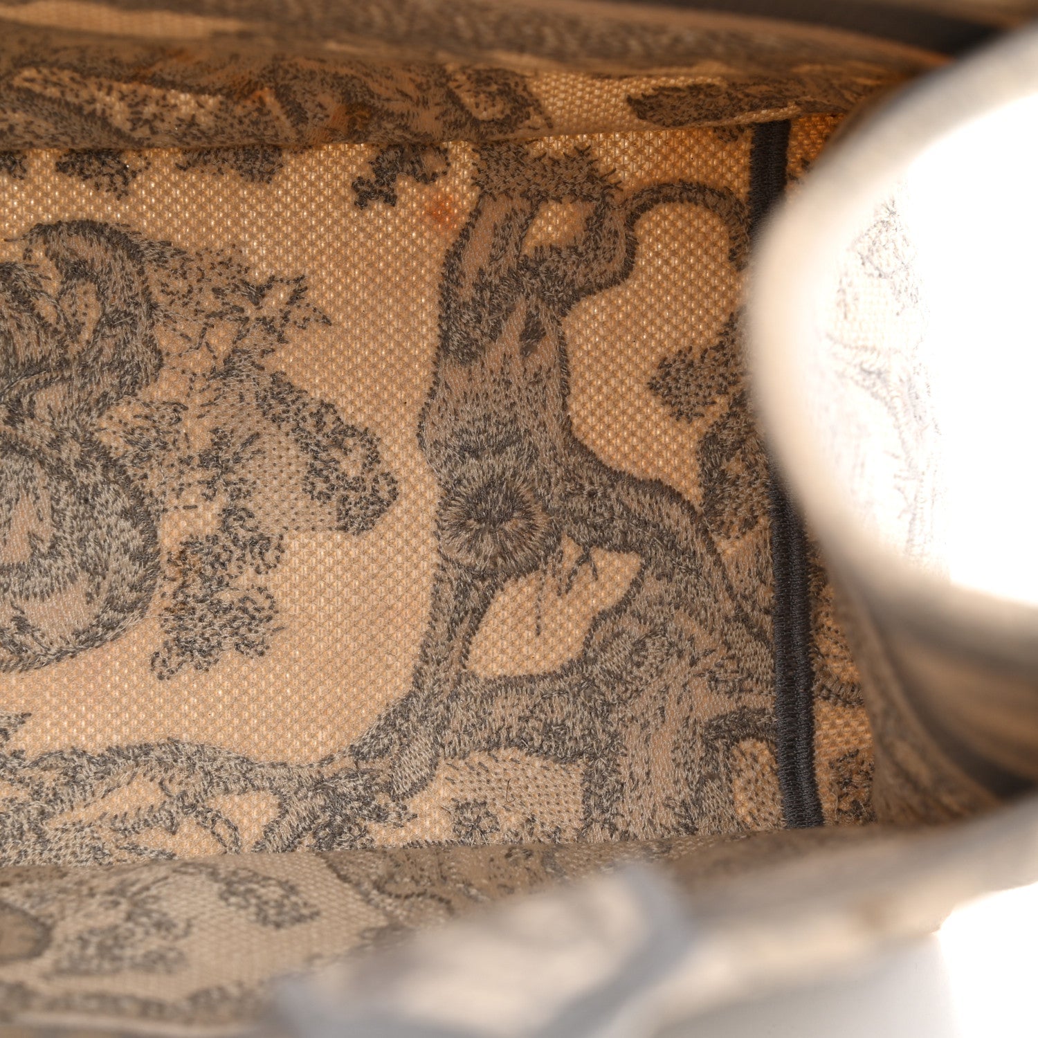 Canvas Embroidered Medium Dioriviera Toile De Jouy Book Tote Gray