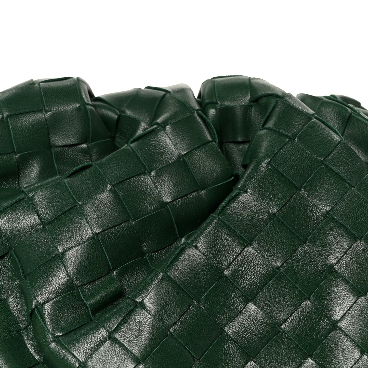 Nappa Maxi Intrecciato The Pouch Oversized Clutch Racing Green