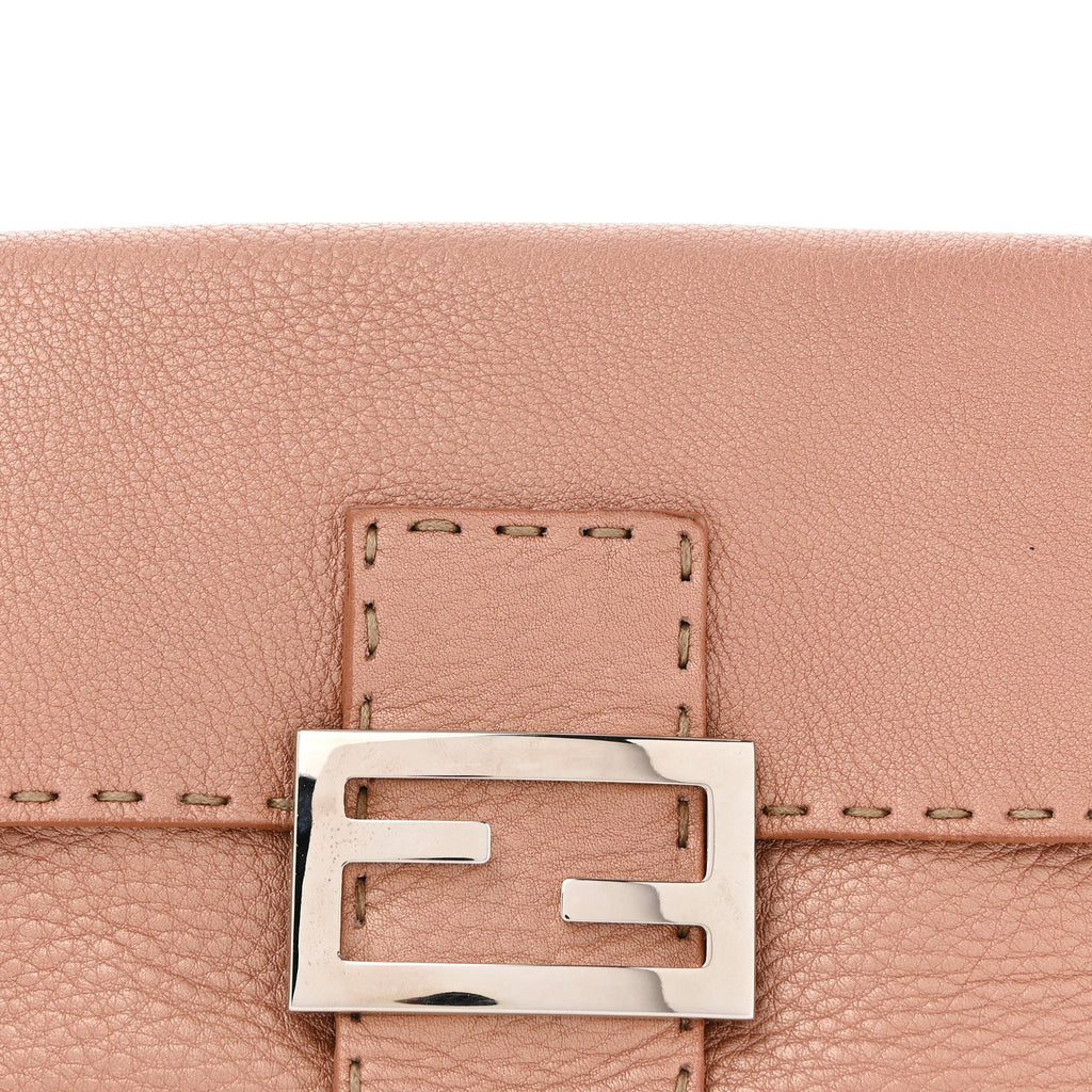 Calfskin Romano Selleria Mini Mama Baguette Bois De Rose
