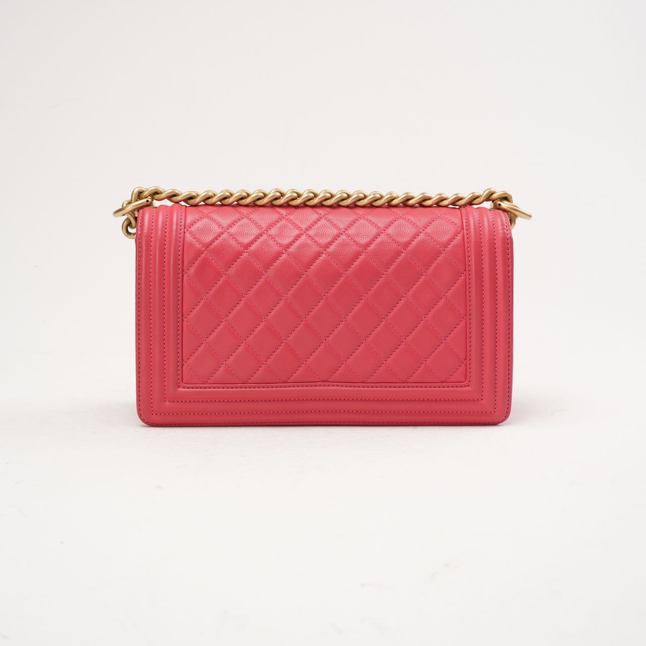 Chanel Medium Boy Flap Caviar Dark Pink 2017