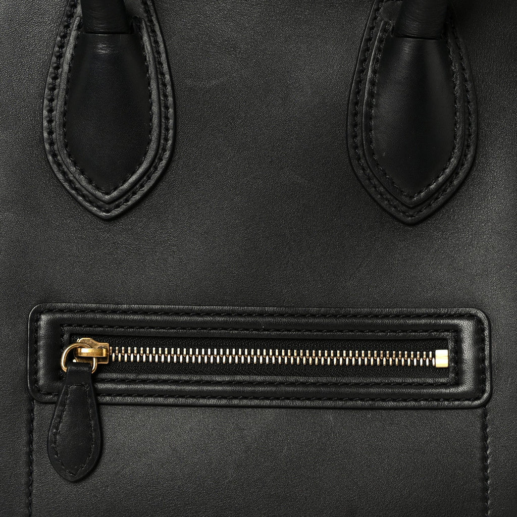 Smooth Calfskin Mini Luggage Black