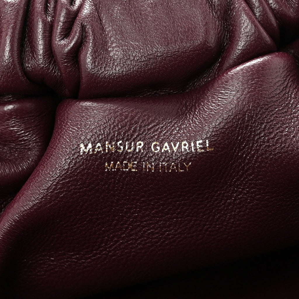 Lambskin Mini Cloud Clutch Plum