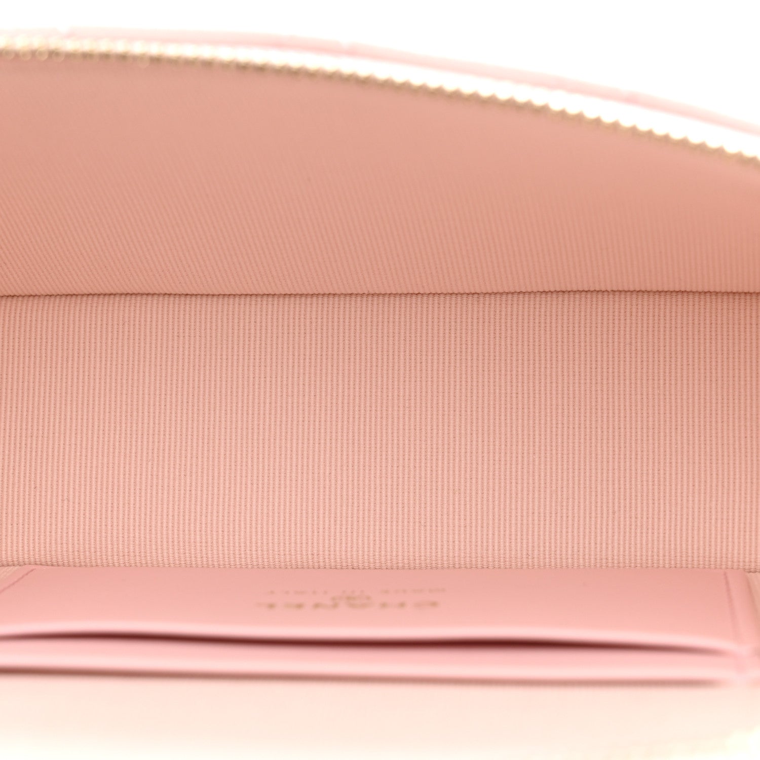 Caviar Quilted Top Handle Slim Vanity With Chain Light Pink