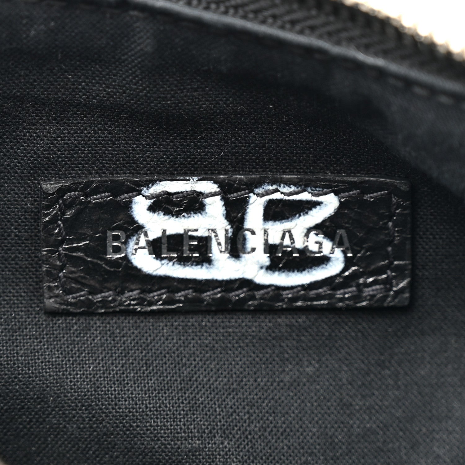 Agneau Arena Graffiti Le Cagole Shoulder Bag XS Black