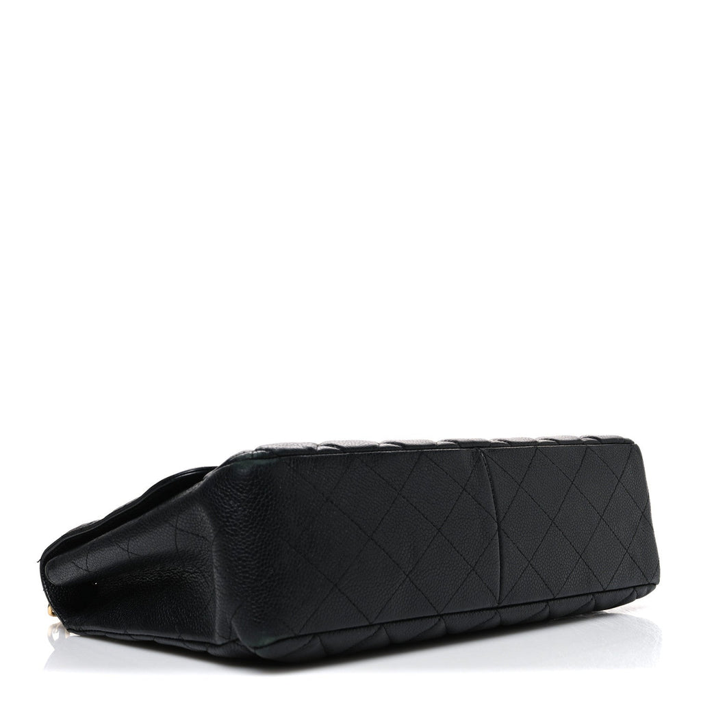 Caviar Quilted Jumbo Single Flap Black