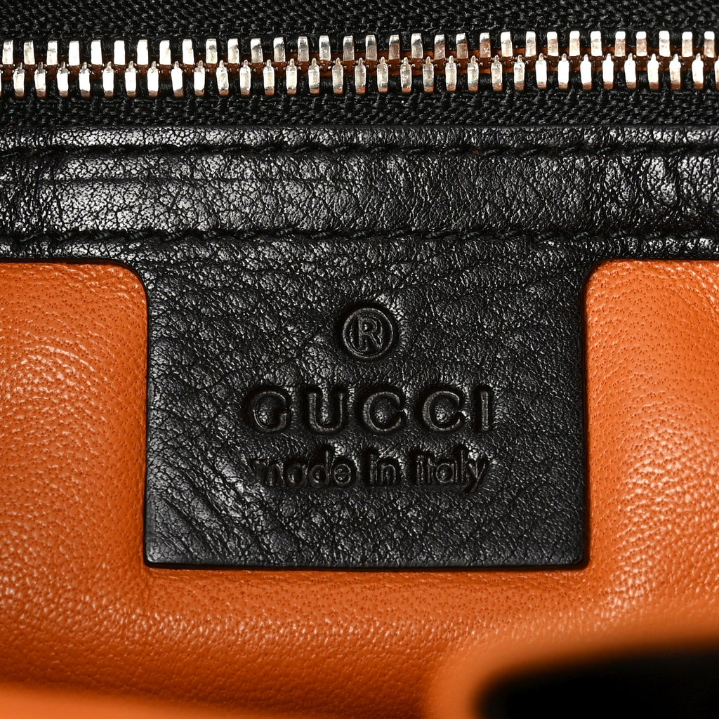 Nubuck Medium New Jackie Shoulder Bag Black Orange