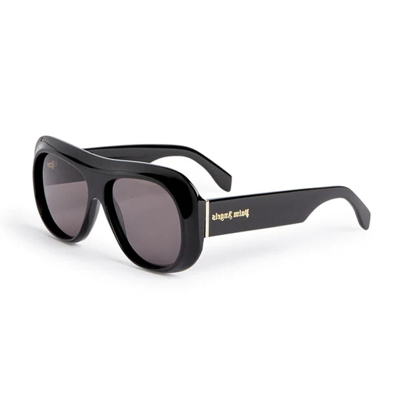 Palm Angels Sunglasses Aviator Full Rim, White Frame and Dark Grey Lens PERI103ELFIN0107