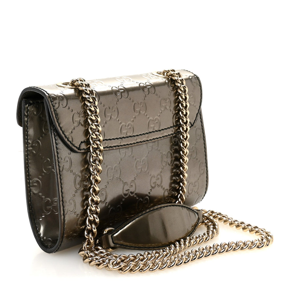 Shine Guccissima Mini Emily Chain Shoulder Bag Sasso