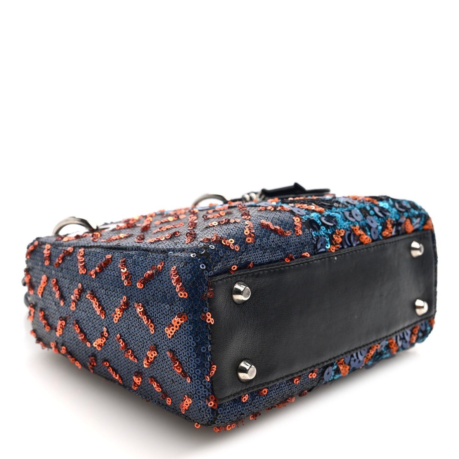 Sequin Lambskin Esprit Tokyo Mini Lady Dior Blue Multicolor