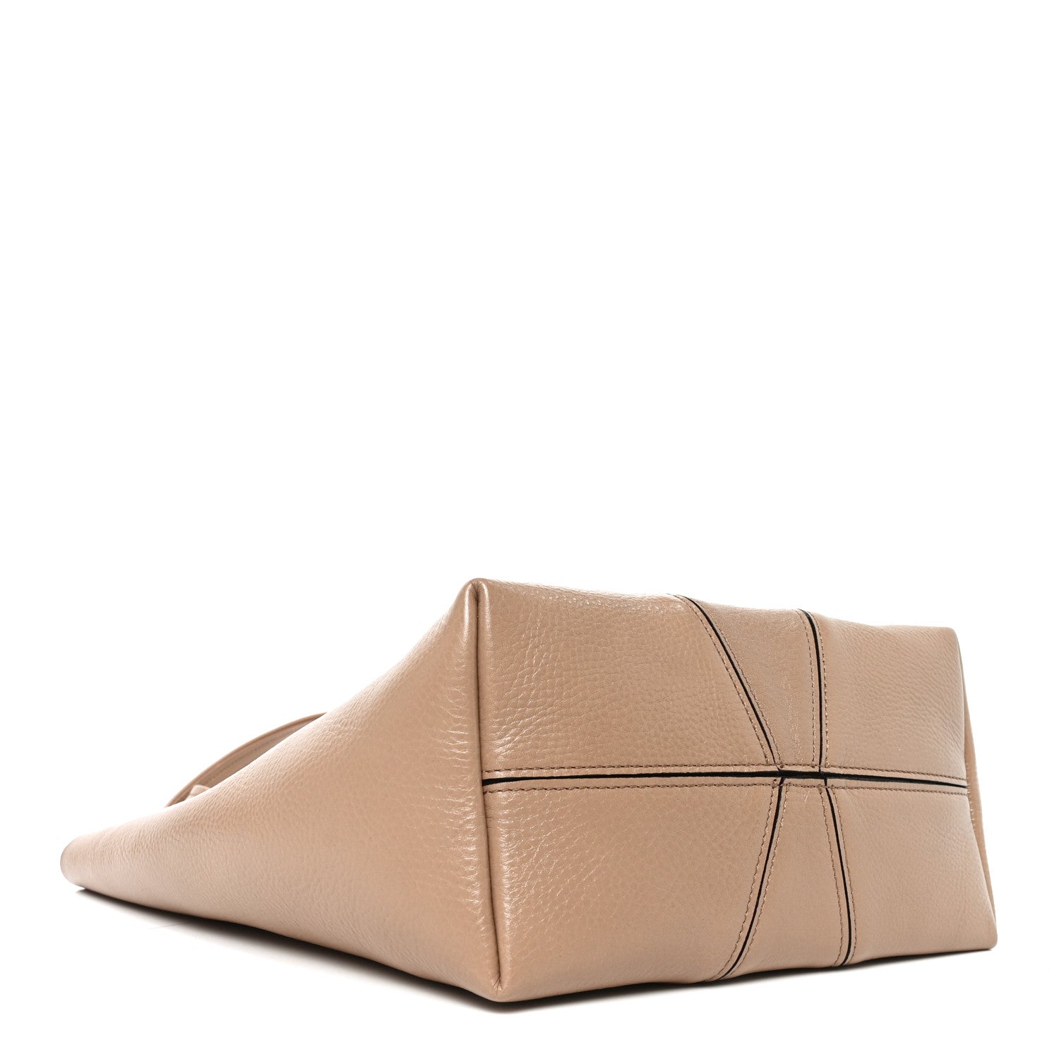 Grained Calfskin Medium Spin Tote Woodrose