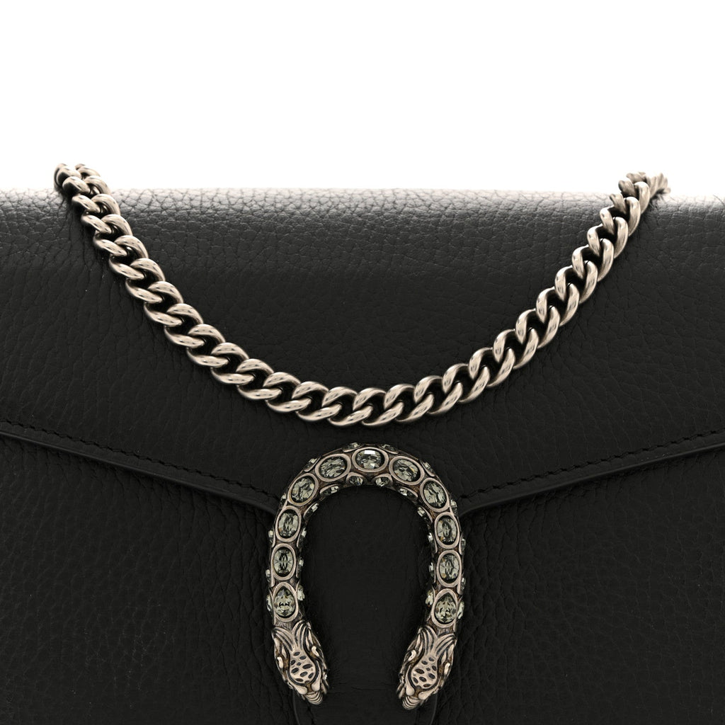 Calfskin Mini Dionysus Chain Wallet Black