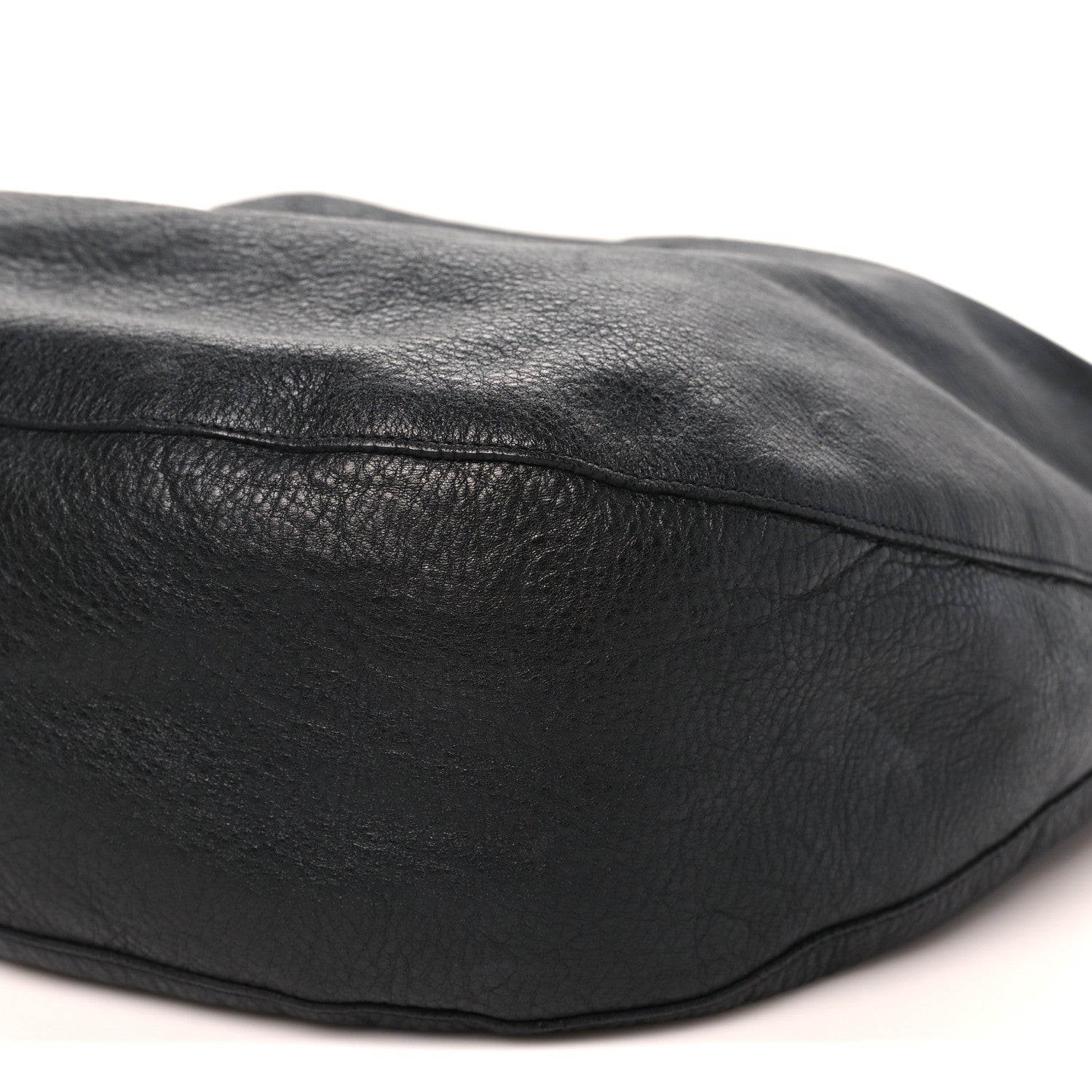 Soft Spongy Calfskin Large Daria Hobo Black