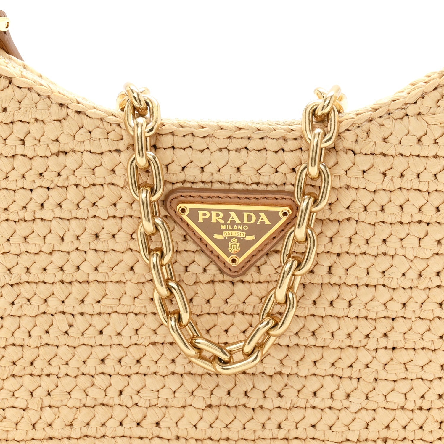 Yarn Raffia Effect Crochet Re-Edition 2005 Shoulder Bag Naturale