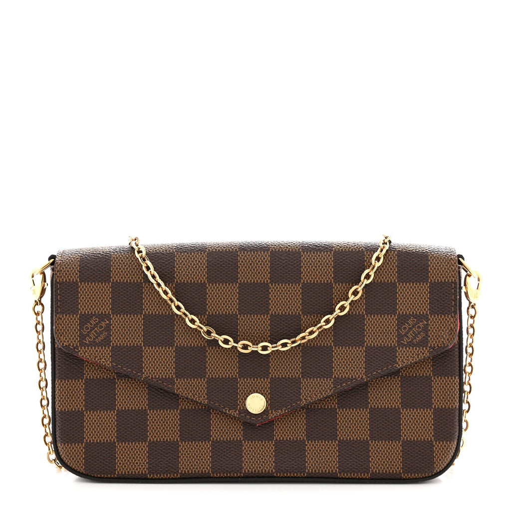 Damier Ebene Pochette Felicie Chain Wallet