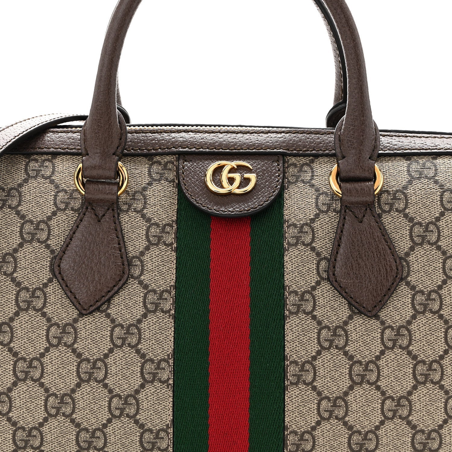 GG Supreme Monogram Web Medium Ophidia Boston Brown