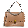 Vitello Liberty Scalloped Studded Kan I Shoulder Bag Sand