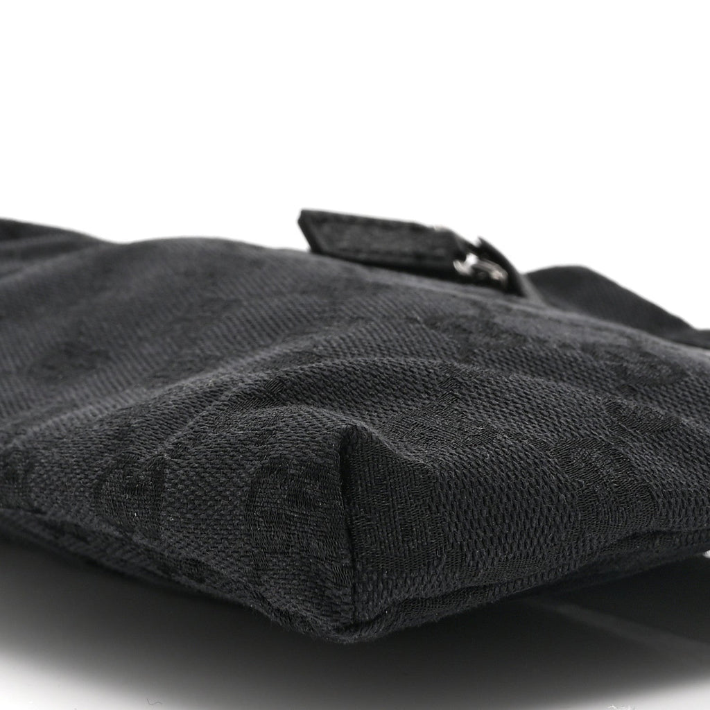 GG Monogram Double Pocket Belt Bag Black