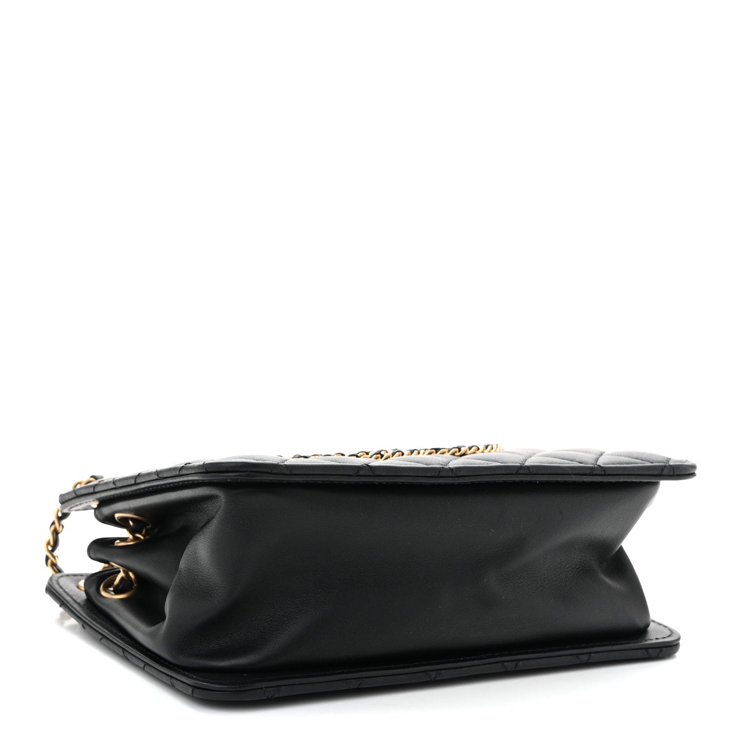 Calfskin Quilted CC Small Once Upon A Time Tote Black