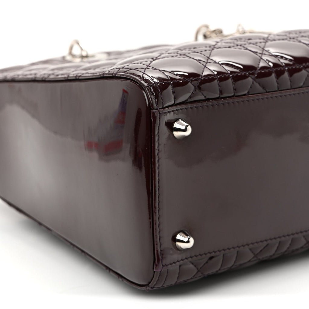 Patent Cannage Large Lady Dior Violet Purple