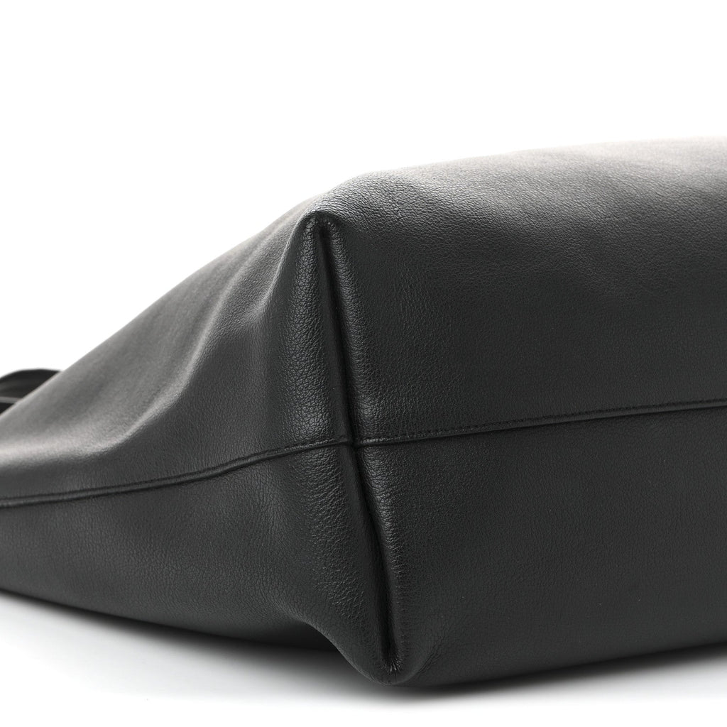 Calfskin Large Shopping Tote Black