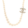 Pearl CC 100th Anniversary Necklace Light Gold