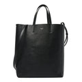 Grained Calfskin Small Vertical Cabas Black