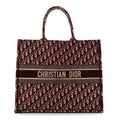 Oblique Large Book Tote Burgundy Multicolor