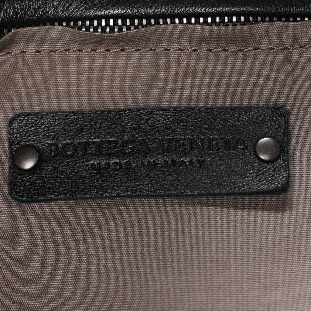 Nappa Intrecciato Medium Roma Tote Black