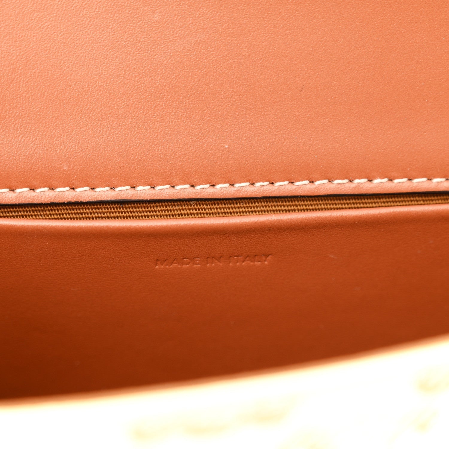 Calfskin Triomphe Canvas Besace White