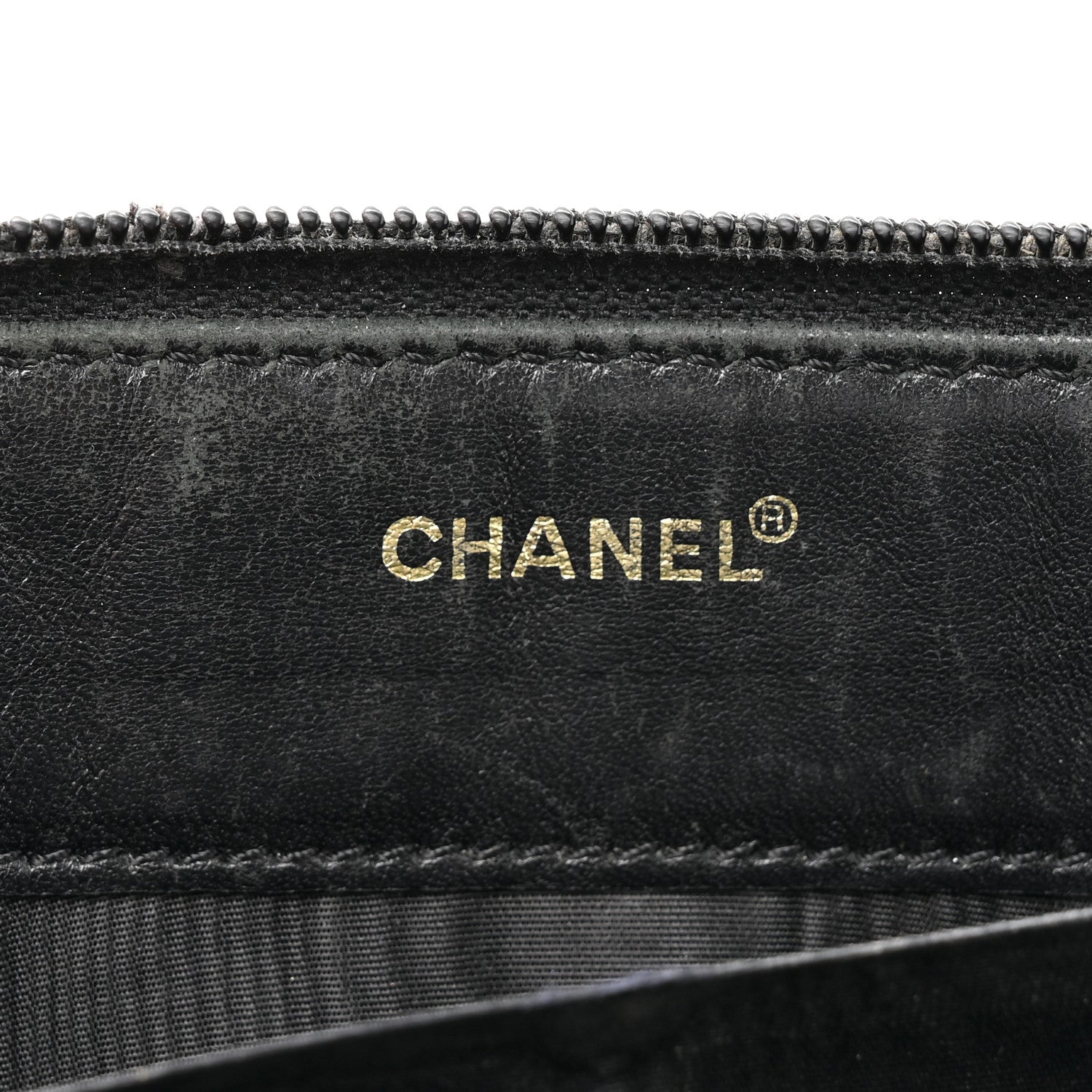 Caviar CC Timeless Large Zip Around Wallet Black