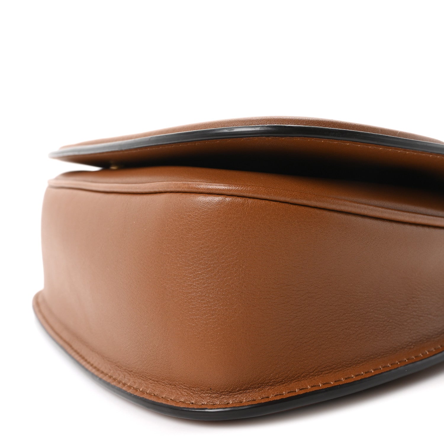 Roxy Calfskin Medium Blondie Top Handle Bag Brown